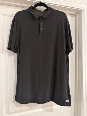 Vuori Black Men's Short-Sleeve Polo
